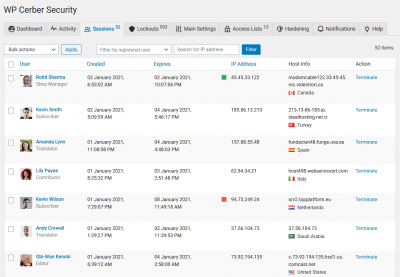 Como limitar o número de sessões de usuários simultâneas no WordPress